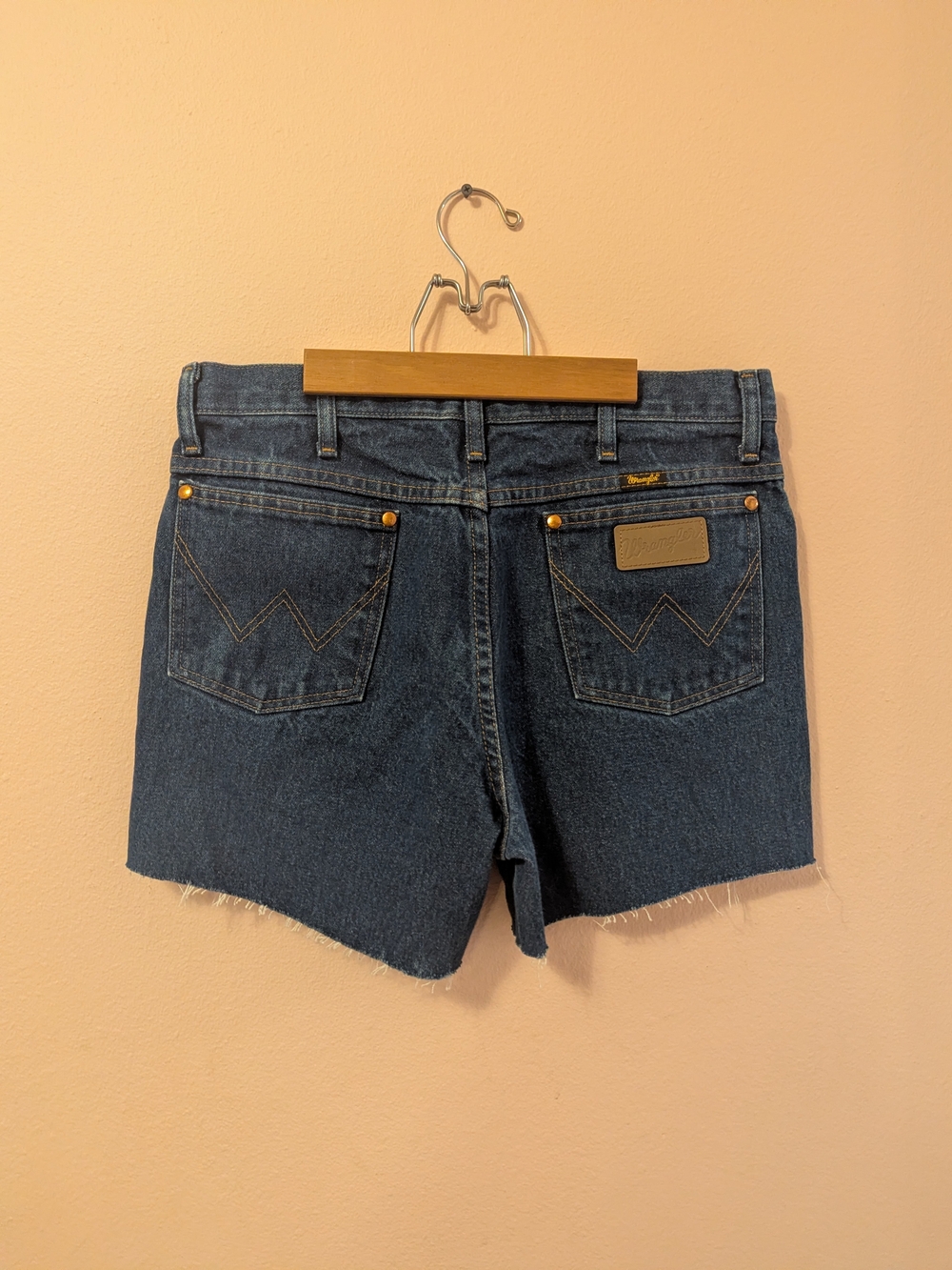 Wrangler Blue Denim Cutoff Shorts